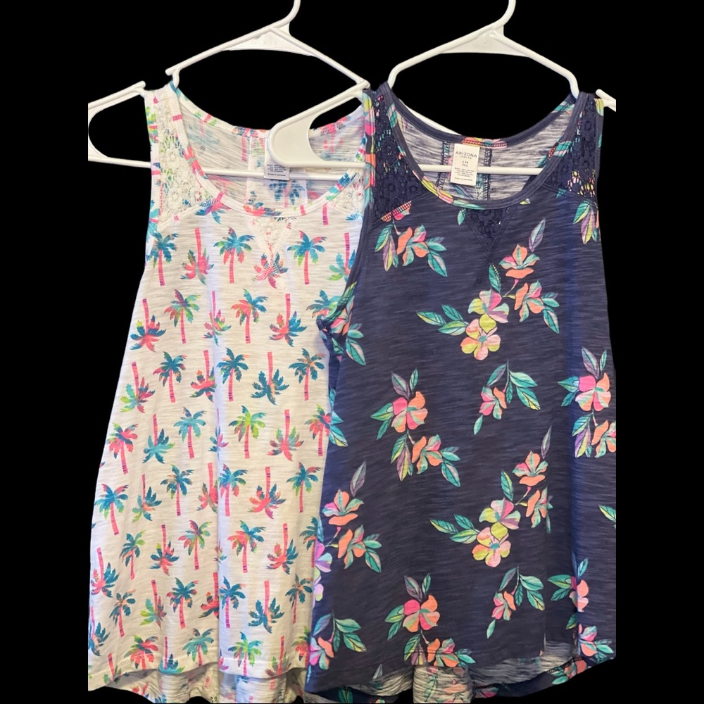 2 Girls size 14 Arizona tank tops